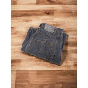 Free People Grey Barrel Leg Jeans